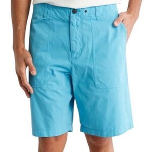 rag & bone Cliffe Peached Cotton Field Shorts in Topaz